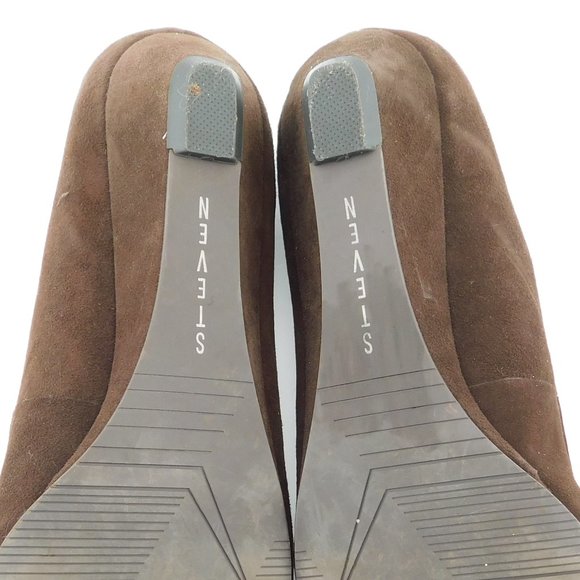 STEVEN Steve Madden Brown Suede Leather Ballet Flats 9 - Picture 5 of 5